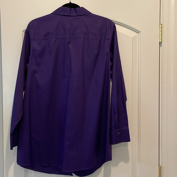 Chico’s no-iron long sleeve tunic in Royal Purple. - Picture 3 of 3